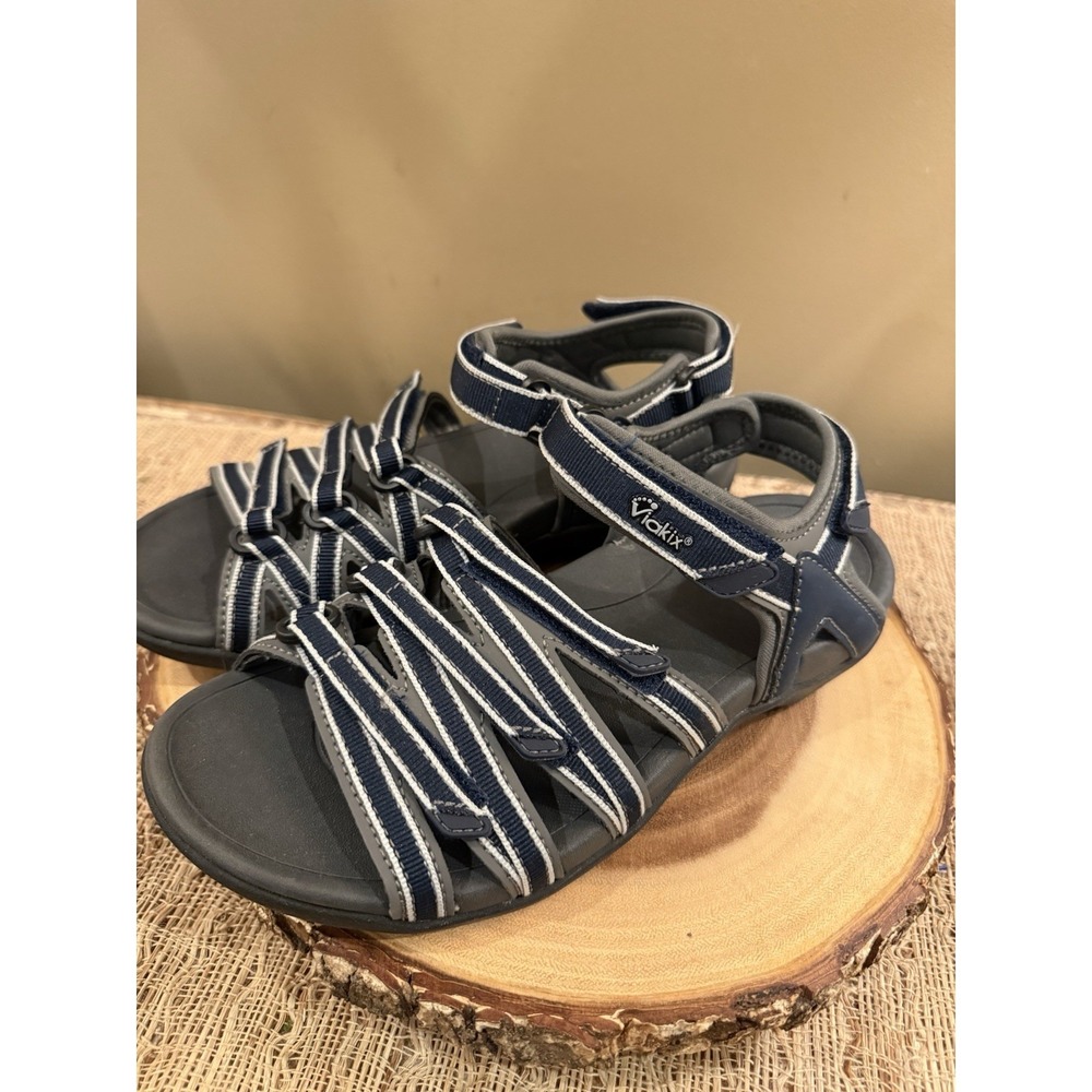 Viakix Acadia Sandals Women's Sz-8 Carbon Comfort Adjustable Strap Hiking New - Picture 9 of 13